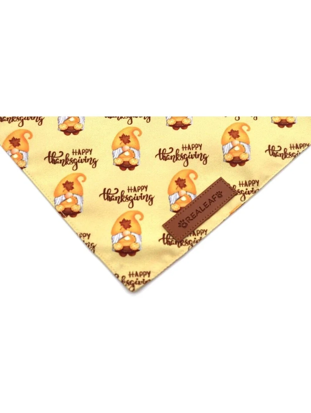 Realeaf Happy Thanksgiving Dog Bandanas 2 Pk Pumpkins Gnomes Holiday Scarf Large
